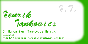 henrik tankovics business card